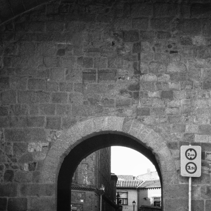  Puerta del Rastro, also known as Puerta de la Estrella or Puerta del Grajal, is one of the most modern gates in the rampart wall. Avila, Spain. 