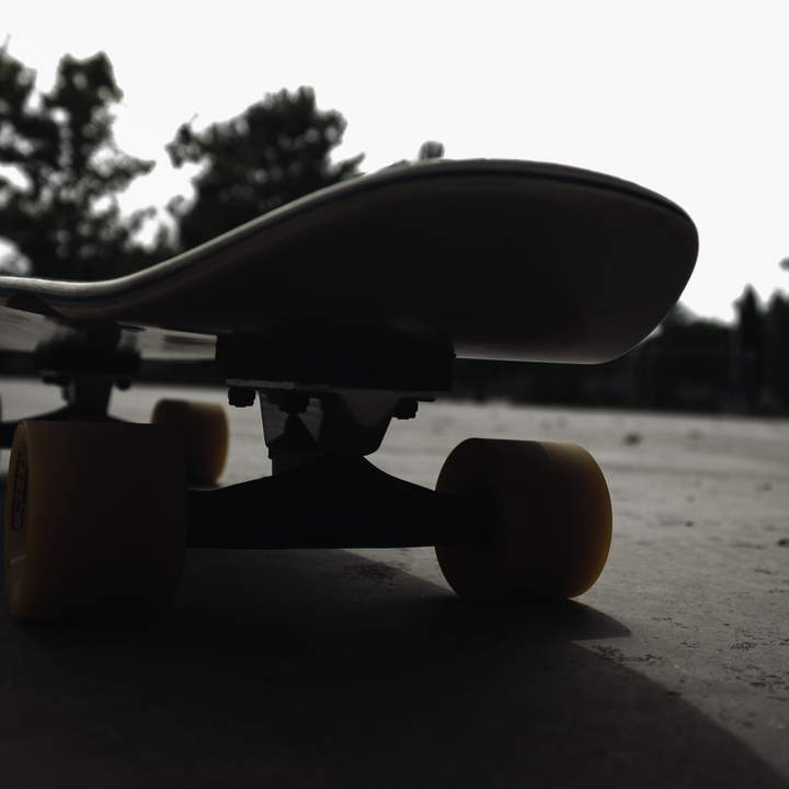 Skateboard table on the street