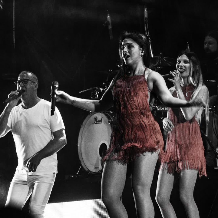 La Luna Band's singers performing on San Jose Obrero's feast night