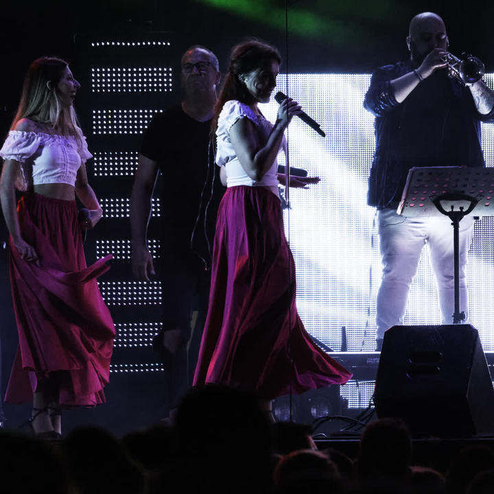 La Luna Band's singers performing on San Jose Obrero's feast night