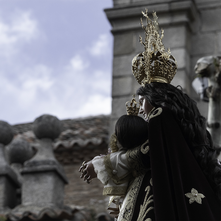 A detailed image of the Virgin of 