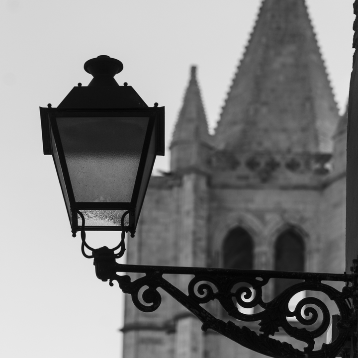 Bell tower of the Cathedral at Leon, Spain