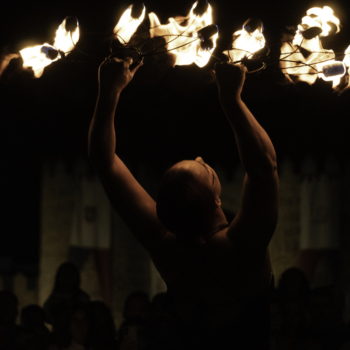  Dance of the flames. Fire show. Medieval Market and Fair at Avila, Spain. Image selected for the 2026 exhibition. Taken in September 2025.  