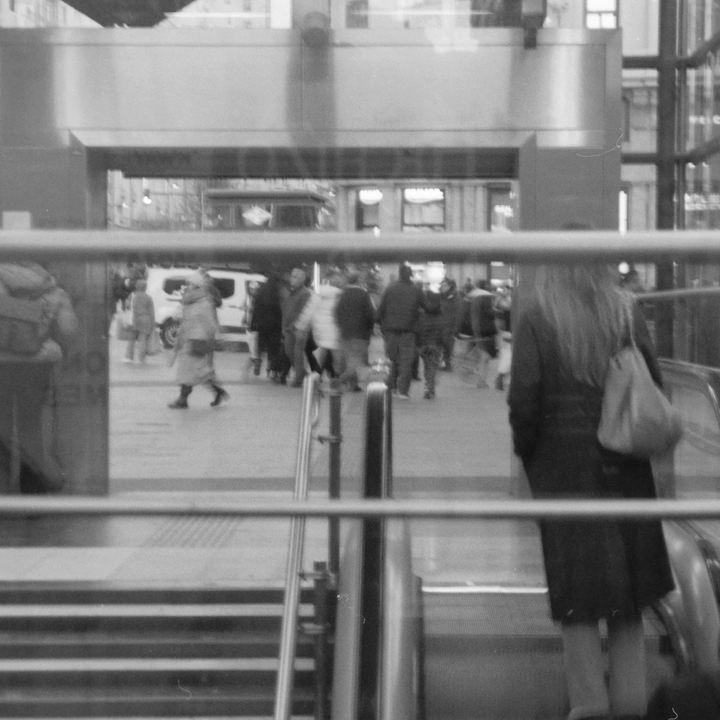 Callao Square on a daily moment, on a 35mm camera