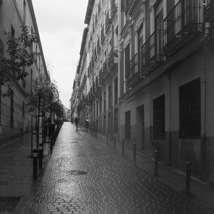 Street views at Malasaña, Madrid, on a 35mm camera